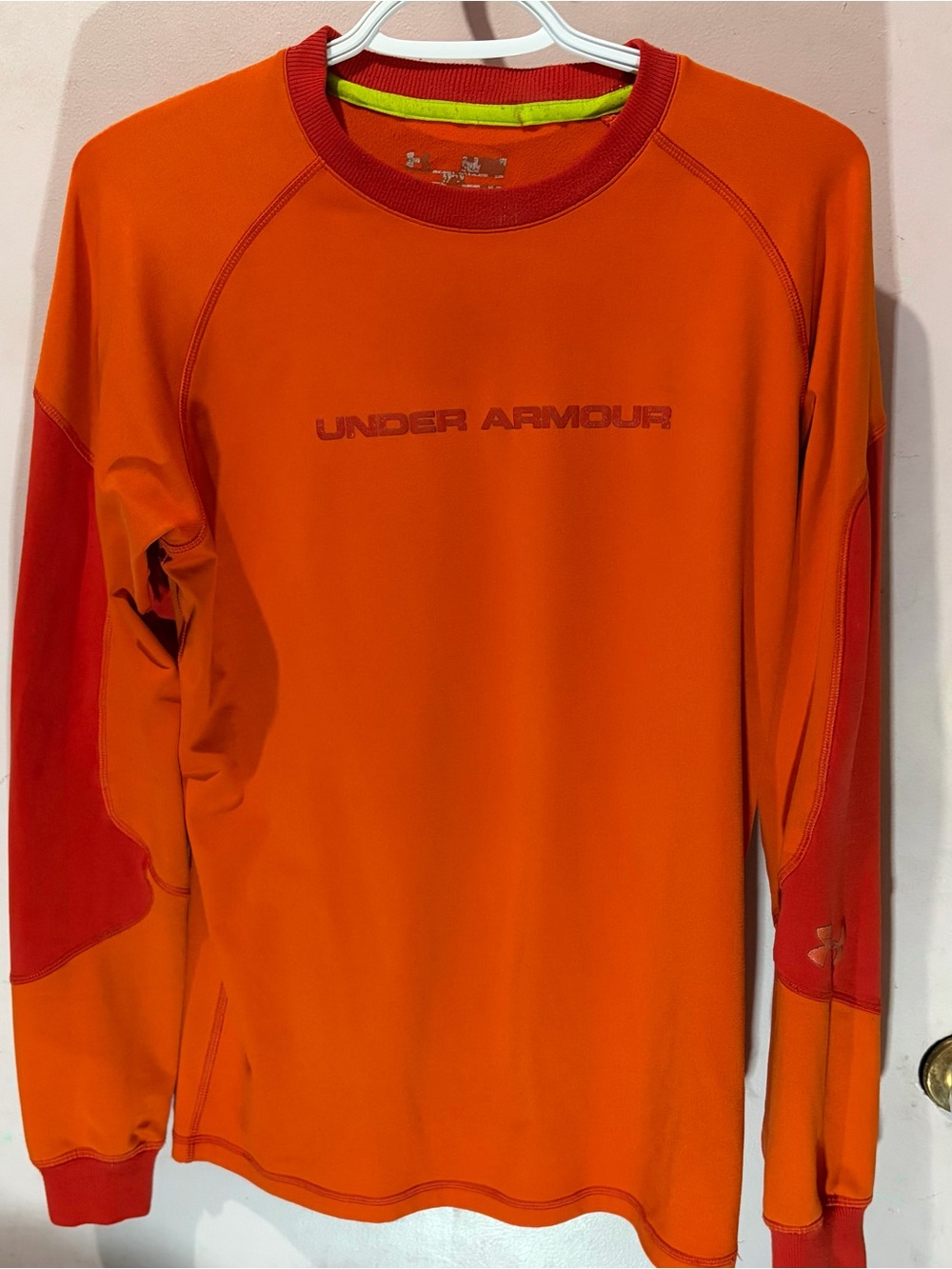 Under Armour Men’s Orange Long-Sleeve Performance Sweater Coldgear